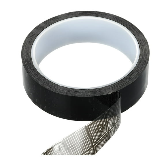 Antistatic Tape, 2.36 Mil Thick, 1 Inch x 39 Yards Conductive Adhesive Grid ESD Tape, Black