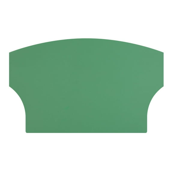 Antistatic workbench mat for bench, soft, curved shape, 317 x 194 mm, green