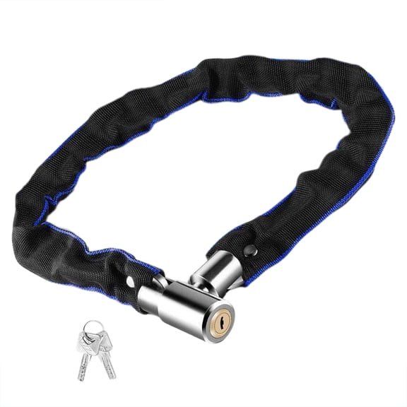 Portable Bike Chain Lock Road Bike Safety Chain Lock With 2 Key Antitheft Mountain Bike Lock for Outdoor Cycling