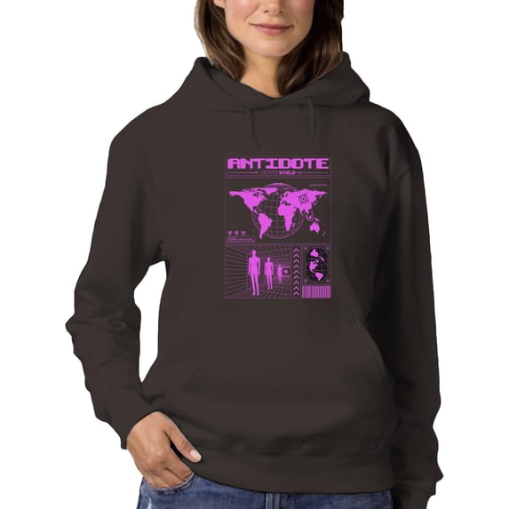 Antiworld Antidotetechno Style Hoodie Women -Image by Shutterstock, Female XX-Large