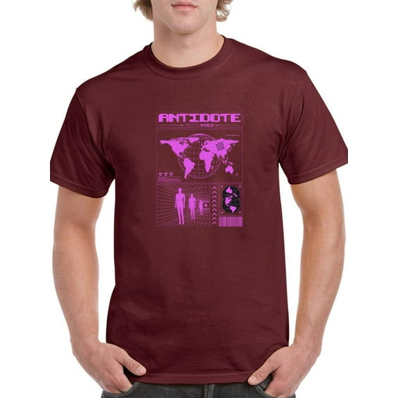 Antiworld Antidotetechno Style T-Shirt Men -Image by Shutterstock, Male 5X-Large