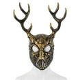 thumbnail image 1 of Antler Halloween Mask with Detachable Hornsfor Halloween Party Cosplay Costume Reindeer Deer Head Masquerade Full Face for Party Carnivals, 1 of 9