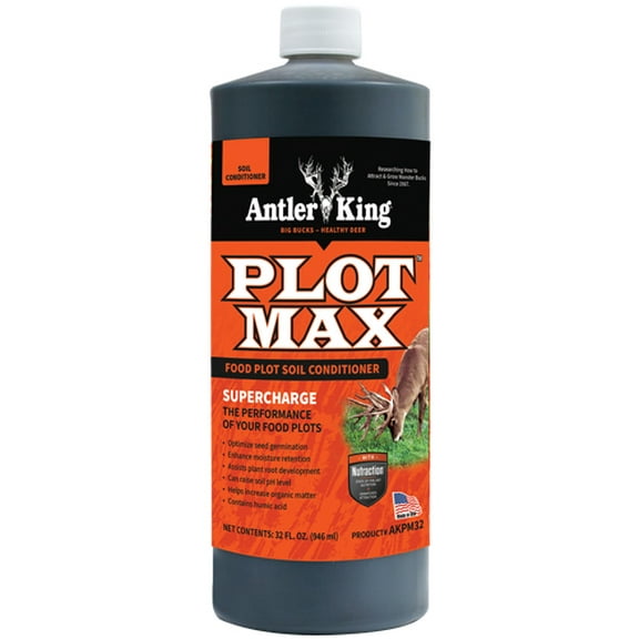 Antler King Plot Max Organic Food Plot Soil Conditioner, 32 fl oz with Liquid Carbon