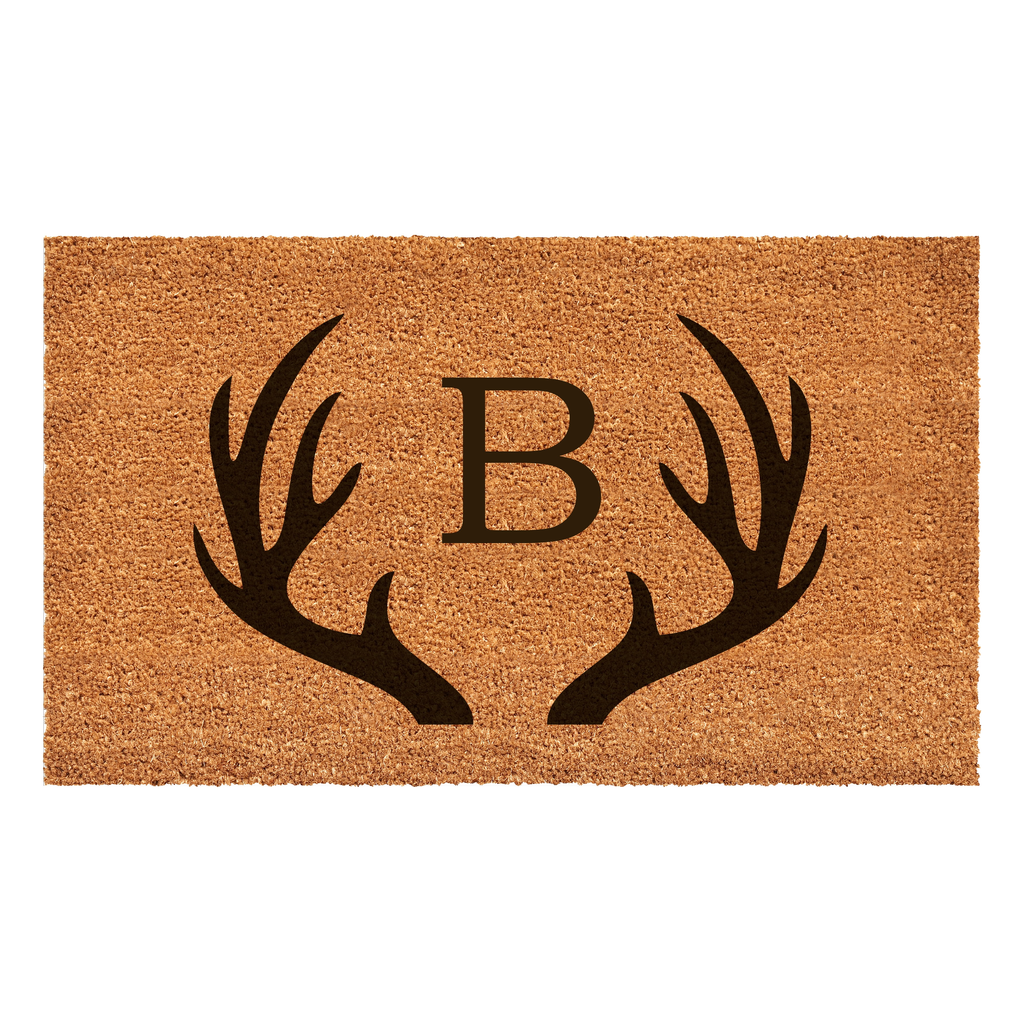 Antler Monogram Doormat, 17" x 29" (Letter B)