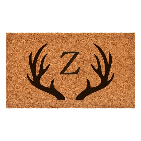 Antler Monogram Doormat, 17" x 29" (Letter Z)