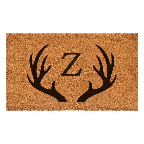 Antler Monogram Doormat, 24" x 36" (Letter Z)