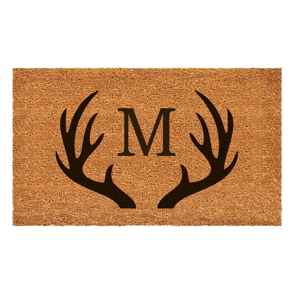 Antler Monogram Doormat, 30" x 48" (Letter M)