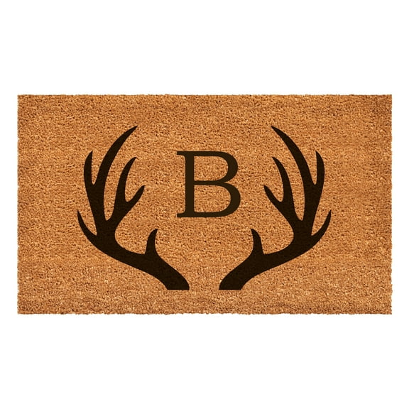 Antler Monogram Doormat, 36" x 72" (Letter B)