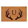 thumbnail image 1 of Antler Monogram Doormat, 36" x 72" (Letter U), 1 of 2