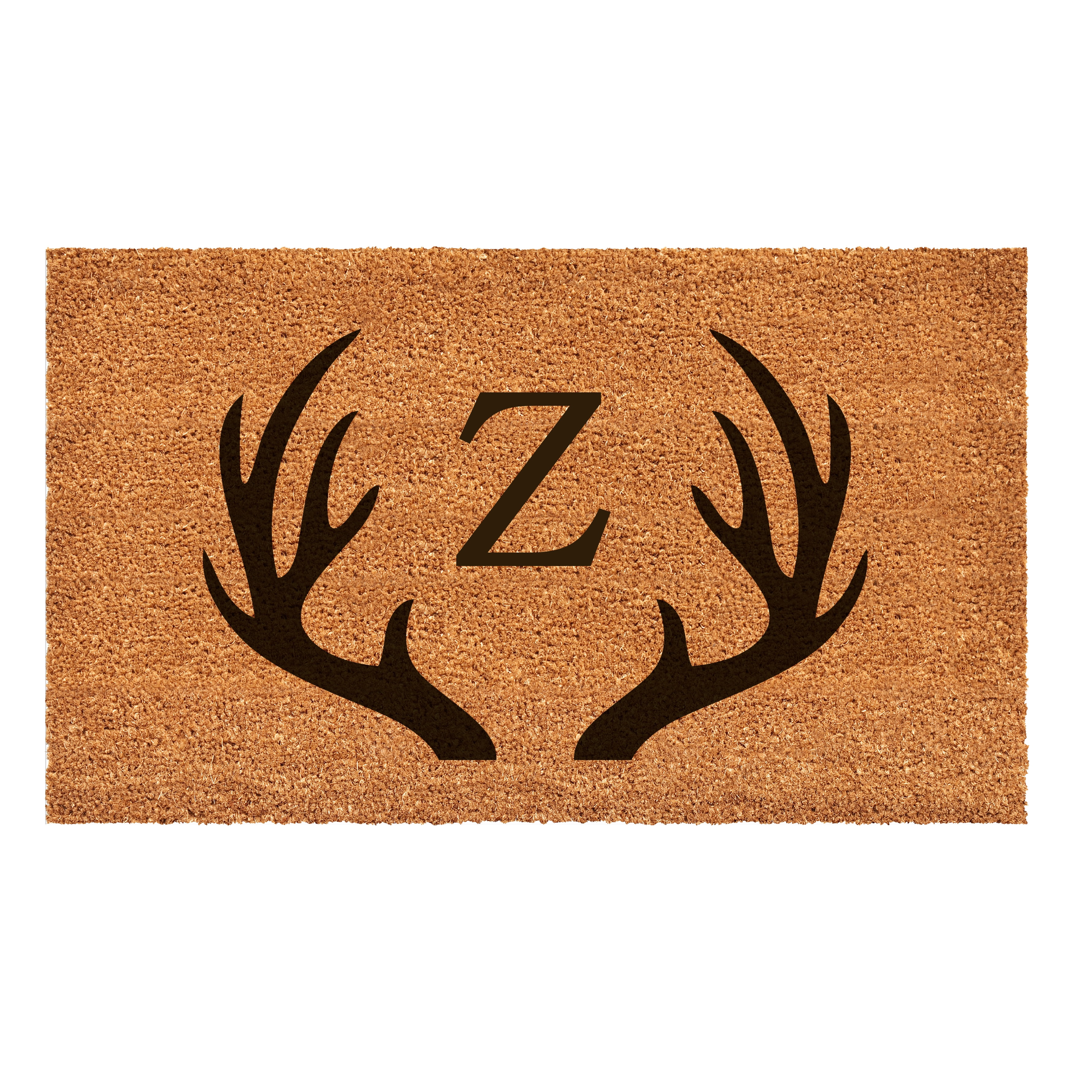 Antler Monogram Doormat, 36" x 72" (Letter Z)