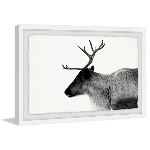 Antler Profile Framed Painting Print