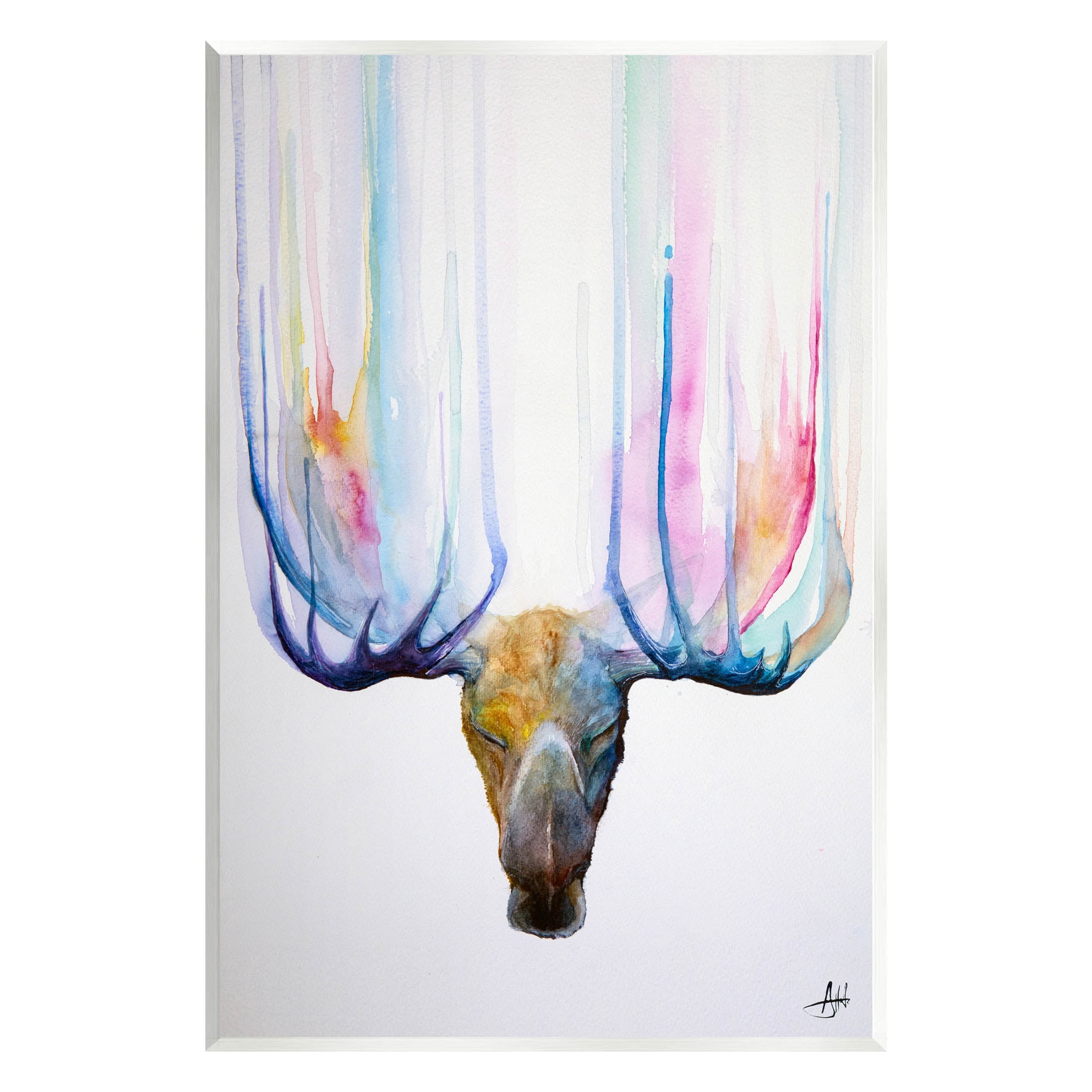Antler Streaks Modern Deer Animals & Insects Graphic Art Unframed Art Print Wall Art