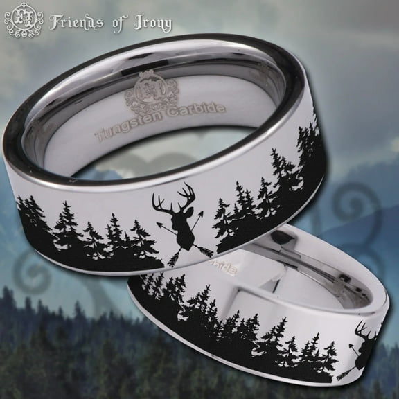 Antler Tungsten Carbide Ring