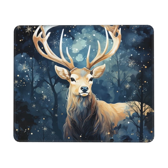 Antler Whitetail Deer Hunting Art Mouse Pad Non-Slip Rubber Gaming Mousepad Rectangle for Computers Laptop 7 x 8.6 in