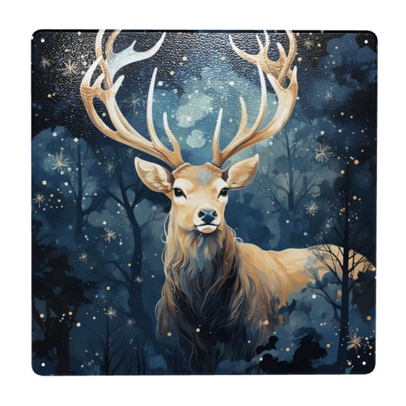 Antler Whitetail Deer Hunting Art Square Metal Sign 12x12 Inch Tin Sign Wall Decor Decorative Plaque for Bar, Cafe, Restaurant