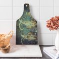 thumbnail image 1 of Antlers Cutting Board, Capricorn Group of Spanish Ibex Under Shade Sunbeams Animal Nature Picture, Decorative Tempered Glass Cutting and Serving Board, Wine Bottle Shape, Beige Charcoal, by Ambesonne, 1 of 1