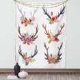 thumbnail image 1 of Antlers Decor Wall Hanging Tapestry, Deer Horns Bouquet Flowers Bloom Fun Springtime Garden Branches, Bedroom Living Room Dorm Accessories, 60 X 80 Inches, by Ambesonne, 1 of 5