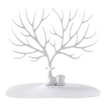 Antlers Jewelry Display Stand,Tree Tower Rack Hanging Organizer for Ring Earrings Necklace Bracelet (White) 9.84x5.91x8.66"
