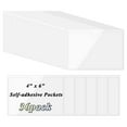 Antner 36 Pack SelfAdhesive Index Card Pockets for 4" x 6" Card, Clear