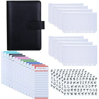  Imitation denim style Budget Binder A6 Planner Money Saver  with Zipper Cash Envelopes Sheet and Stickers for Budgeting -008-CF :  Office Products