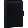 thumbnail image 1 of Antner A6 PU Leather Notebook Binder Refillable 6 Ring, Black, 1 of 7
