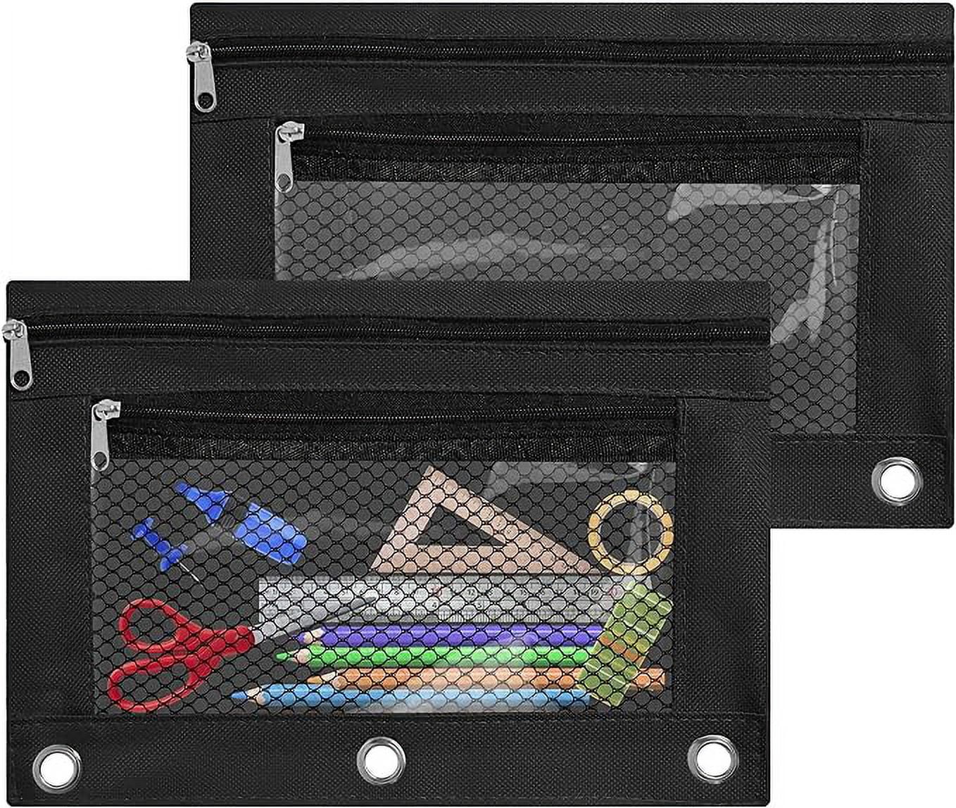 Antner Binder Pencil Pouch for 3 Ring Binder, 2 Pack 3 Ring Binder