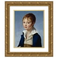 thumbnail image 1 of Antoine-Jean Gros 12x14 Gold Ornate Wood Frame and Double Matted Museum Art Print Titled - Portrait of Jacques Amalric (1804), 1 of 4