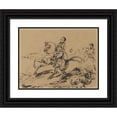 thumbnail image 1 of Antoine-Jean Gros 18x15 Black Ornate Wood Framed Double Matted Museum Art Print Titled - Napoleon on Horseback, 1 of 5