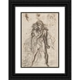 thumbnail image 1 of Antoine-Jean Gros 18x24 Black Ornate Framed Double Matted Museum Art Print Titled: A Man and a Woman Embracing, 1 of 5