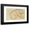 thumbnail image 1 of Antoine-Louis Barye 14x11 Black Modern Framed Museum Art Print Titled - Bear Crouching (19th Century), 1 of 5