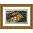 thumbnail image 1 of Antoine-Louis Barye 24x17 Gold Ornate Framed and Double Matted Museum Art Print Titled - Lioness and Cubs (C. 1832), 1 of 4