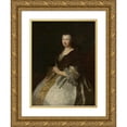 thumbnail image 1 of Antoine Pesne 14x18 Gold Ornate Wood Frame and Double Matted Museum Art Print Titled - Portrait of Sophia Hedwig Von Tettau (1662-1733) (circa 1730), 1 of 4