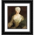 thumbnail image 1 of Antoine Pesne 2x Matted 20x22 Black Ornate Framed Art Print 'Louise Eleonore von Wreech', 1 of 2