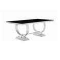 thumbnail image 1 of Antoine Rectangular Dining Table Chrome and Black Box 3, 1 of 2