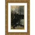 thumbnail image 1 of Antoine Vollon 12x18 Gold Ornate Wood Frame and Double Matted Museum Art Print Titled - Harbour View in Dunkerque (1880 - 1900), 1 of 4