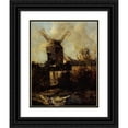 thumbnail image 1 of Antoine Vollon 20x24 Black Ornate Framed Double Matted Museum Art Print Titled: Le Moulin De La Galette, in Montmartre (1861), 1 of 5