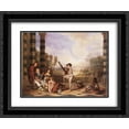 thumbnail image 1 of Antoine Watteau 2x Matted 24x20 Black Ornate Framed Art Print 'The Charmes of Life', 1 of 2
