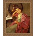 thumbnail image 1 of Antoinette at her dresser 24x20 Gold Ornate Wood Framed Canvas Art by Mary Cassatt, 1 of 2