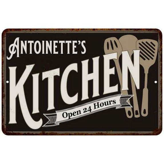 Antoinette's Kitchen Gift Sign Metal Wall Decor Dift 12x18 112180019364