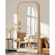 Antok 71"x28.1" Floor Mirror, Arched Full Body Standing Mirror for Bedroom & Living Room, Black