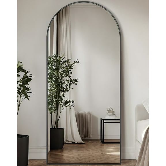 Antok 68"x 26" Arched Full Length Mirror Standing Floor Mirror Stand Up Mirror, Black Frame