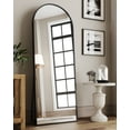 thumbnail image 1 of Antok Arched Full Length Floor Mirror 59"x16" Full Body Mirror with Stand, for Bedroom, Living Room, Cloakroom, Black, 1 of 5