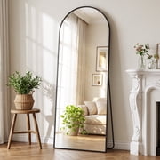 Antok Arched Full Length Floor Mirror 58"x18.1" Full Body Mirror with Stand, for Bedroom, Living Room, Cloakroom, Black