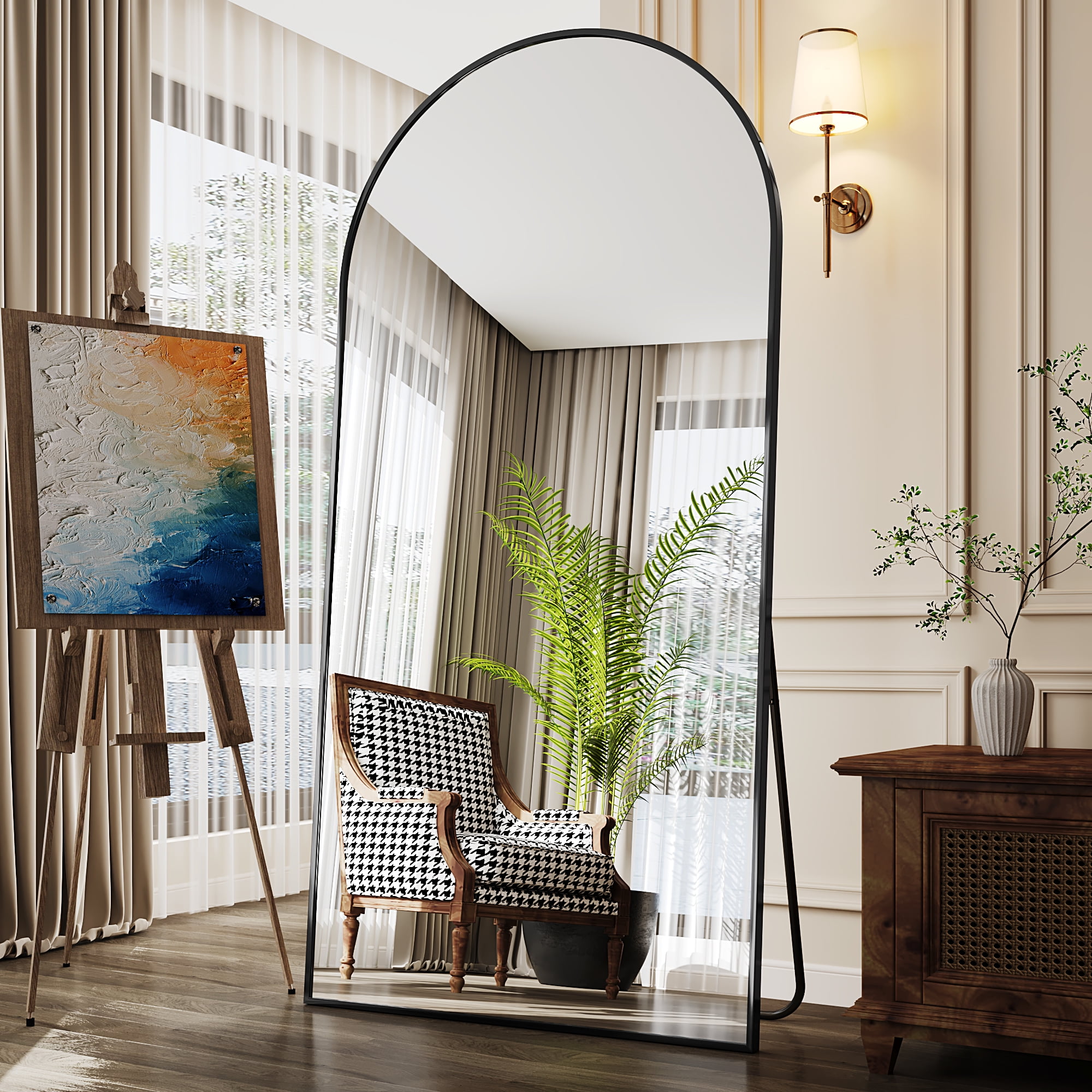 Floor Length Mirror Full Body Mirror Antok Oversized Floor Mirror - 44x76\, image size:2000x2000