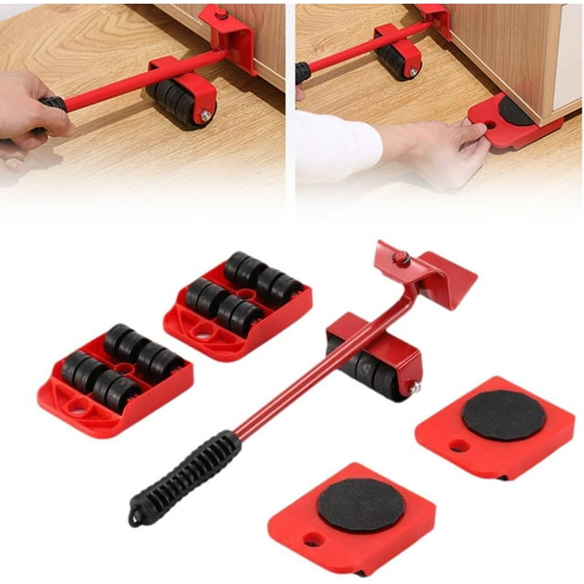 Antom Furniture Lift Mover Tool Set with Adjustable Height Lever & 4 HeavyDuty Wheels Perfect