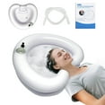 thumbnail image 1 of Antom Inflatable Hair Washing Basin with Built-In Air Valve - Portable Shampoo Basin for Bedridden, Elderly, & Post-Surgery Care (White), 1 of 8