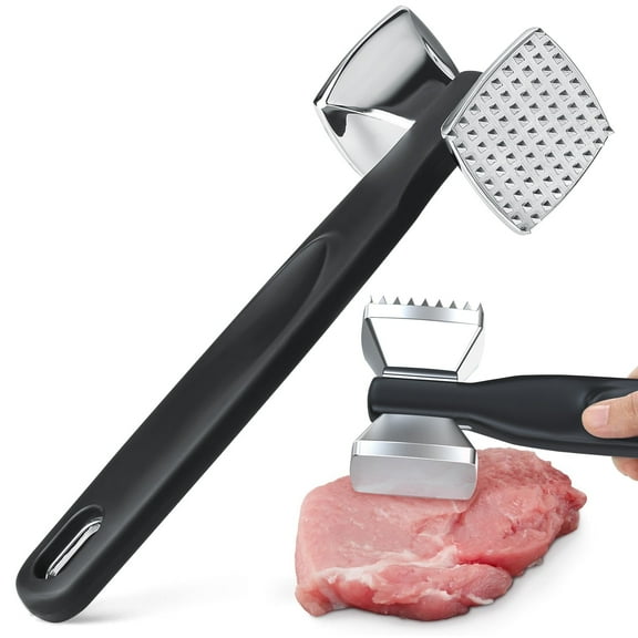 Antom Heavy-Duty Meat Tenderizer & Pounder - Dual-Sided Kitchen Mallet with Ergonomic Handle, Perfect for Steak, Chicken, and More