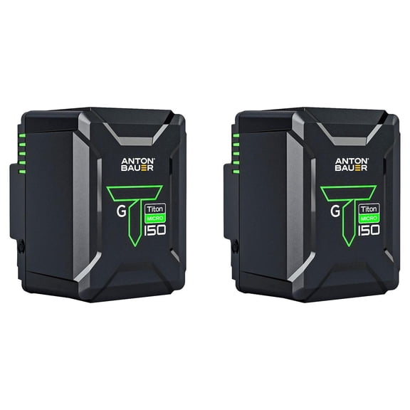 Anton Bauer Titon Micro 150 140Wh Gold Mount Battery, 2-Pack