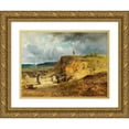 thumbnail image 1 of Anton Doll 14x12 Gold Ornate Wood Frame and Double Matted Museum Art Print Titled - Quarry Near Polling, 1 of 4