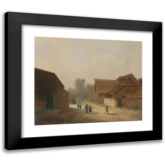 Anton Doll 17x15 Black Modern Framed Museum Art Print Titled - Children on the Way Home